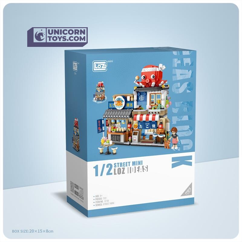 Takoyaki Shop | LOZ 1218 Building Bricks Mini Street Set for Ages 10+