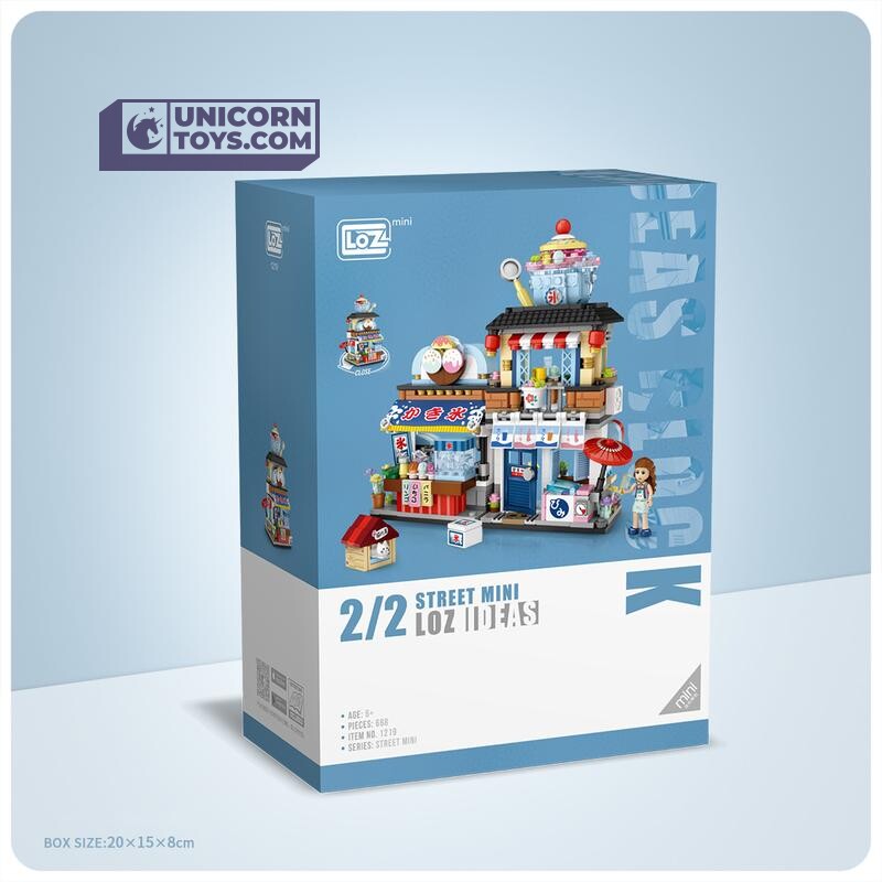 Shaved Ice Shop | LOZ 1219 Building Bricks Mini Street Set for Ages 10+