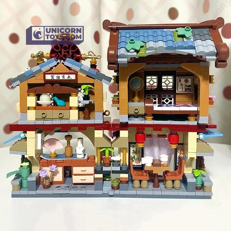 Ancient China Grocery Store | LOZ 1244 Building Bricks Mini Street Set for Ages 10+