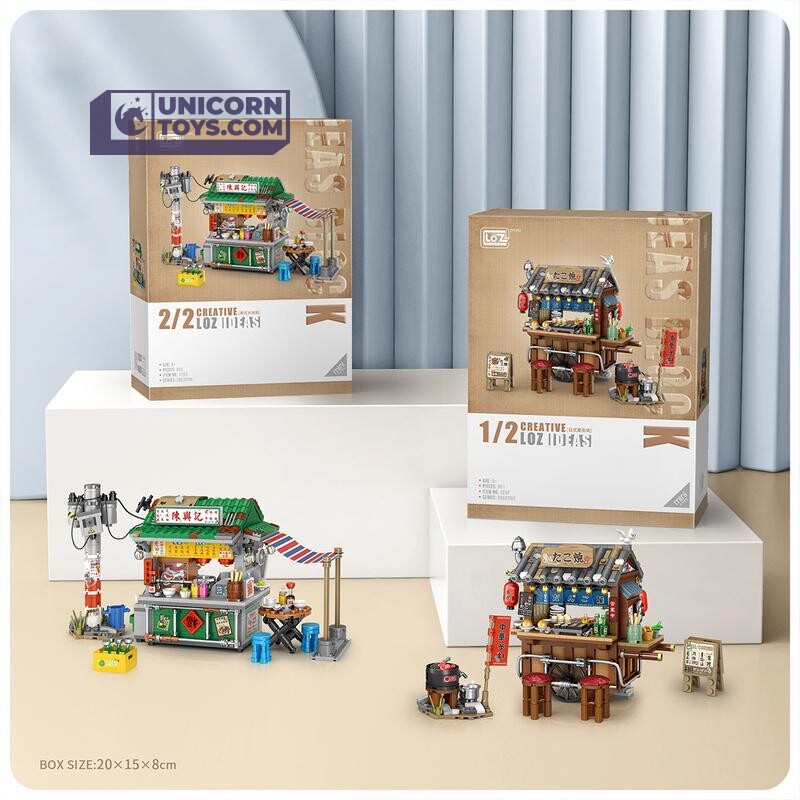 Noodle Food Stall | LOZ 1253 Building Bricks Mini Street Food Set for Ages 10+