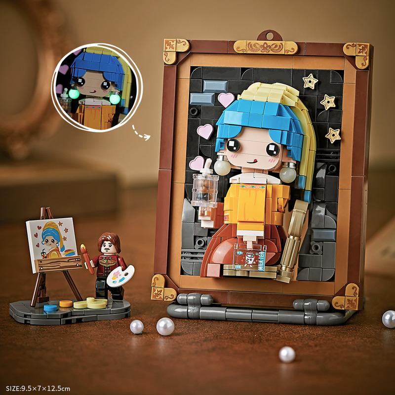 Girl with the Bubble Tea | LOZ 1287 Mini Block Cute Painting Set for Ages 10+