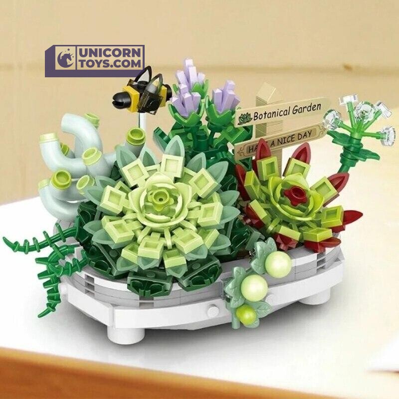 Potted Succulent Plants | LOZ 1660 Mini Block Eternal Plant Pot Set for Ages 10+