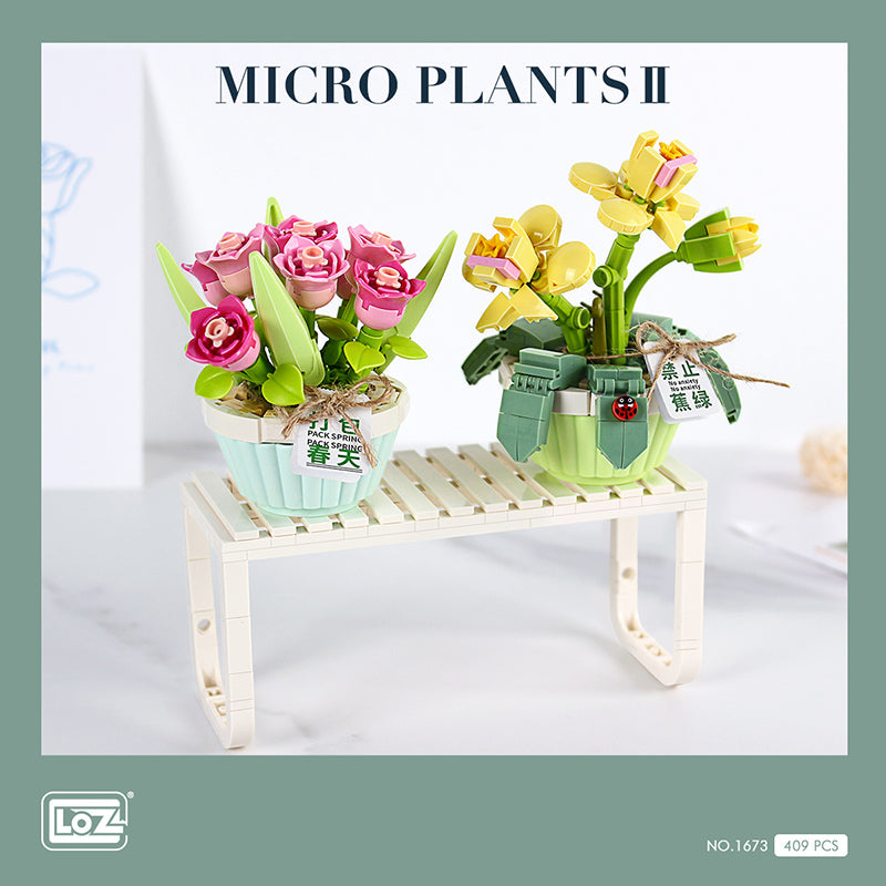 Tulip & Orchid Flower Pot | LOZ 1673 Mini Block Eternal Micro Plants Set for Ages 10+
