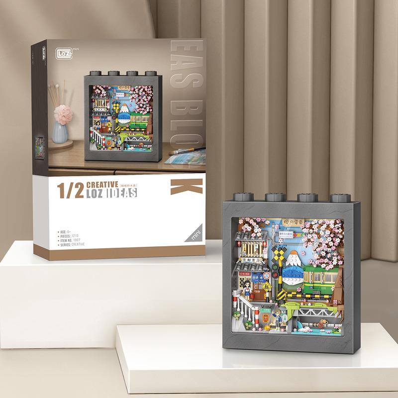 LOZ 1907 Sakura Tram Mini Block Painting Photo Frame Set for Ages