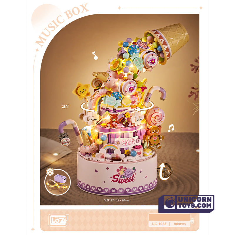 Sweet Fluid Music Box | LOZ1953 Mini Block Building Set for Ages