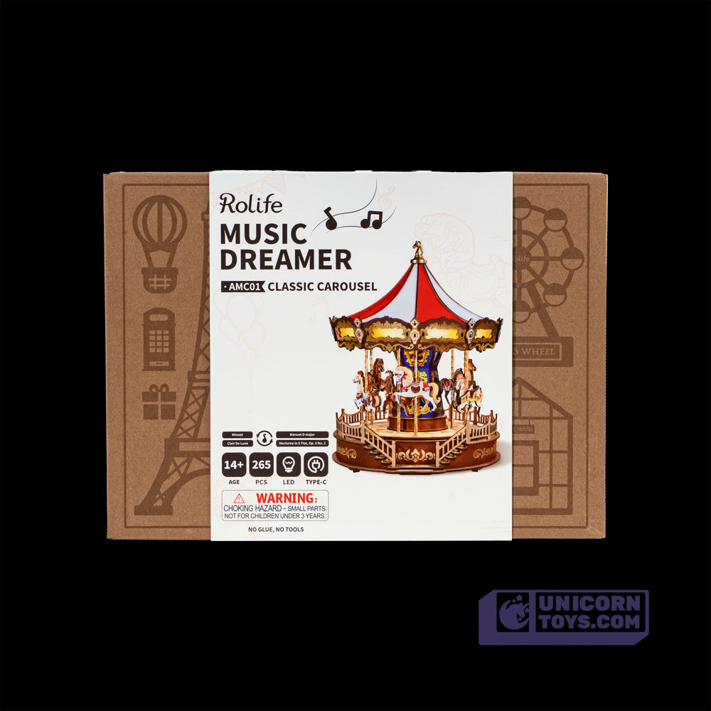 Classic Carousel | Rolife 3D Wooden Puzzle AMC01