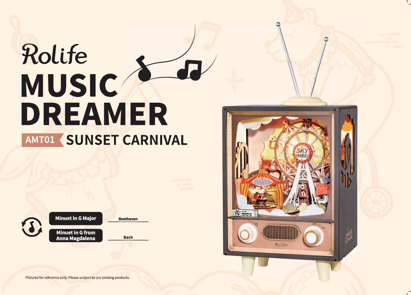RAMT01 - Sunset Carnival | Robotime Rolife DIY Miniature Music Dream Manual