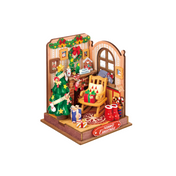 Christmas Fireplace | Robotime Rolife DS041 DIY Dollhouse Miniatures House