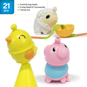 Lalaboom Farm Animal Educational Beads Barrel BL221 | Evolving Educational Toys for Babies and Children