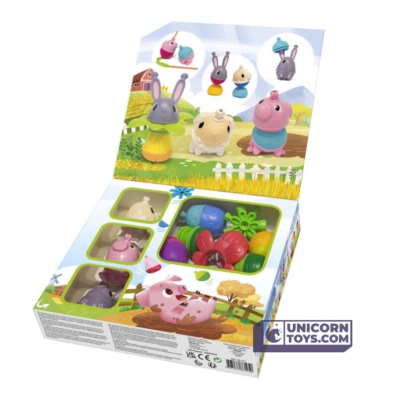 Lalaboom Gift Set of Farm Animal Educational Beads BL321 | Evolving Educational Toys for Babies and Children