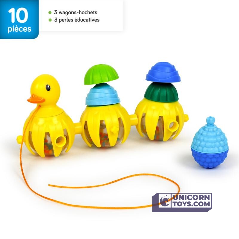 Lalaboom Early-Age Pull-Along Duck and Educational Beads BL330 | Evolving Educational Toys for Babies and Children