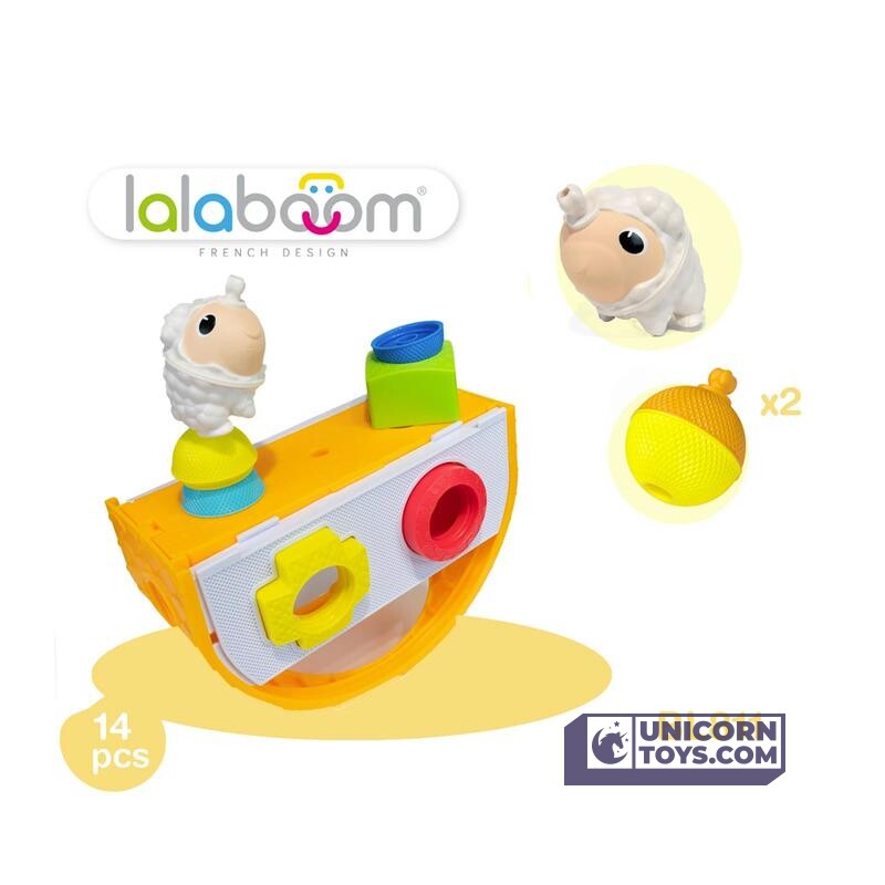 Lalaboom Shape-Sorting Box and Farm Animal Educational Beads BL811 | Evolving Educational Toys for Babies and Children