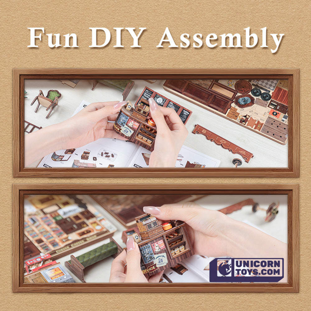 Corner Coffee Shop | CuteBee CWGB402 DIY Miniature House Kit