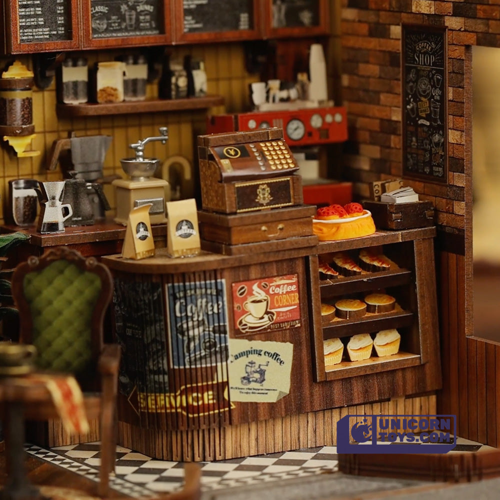 Corner Coffee Shop | CuteBee CWGB402 DIY Miniature House Kit