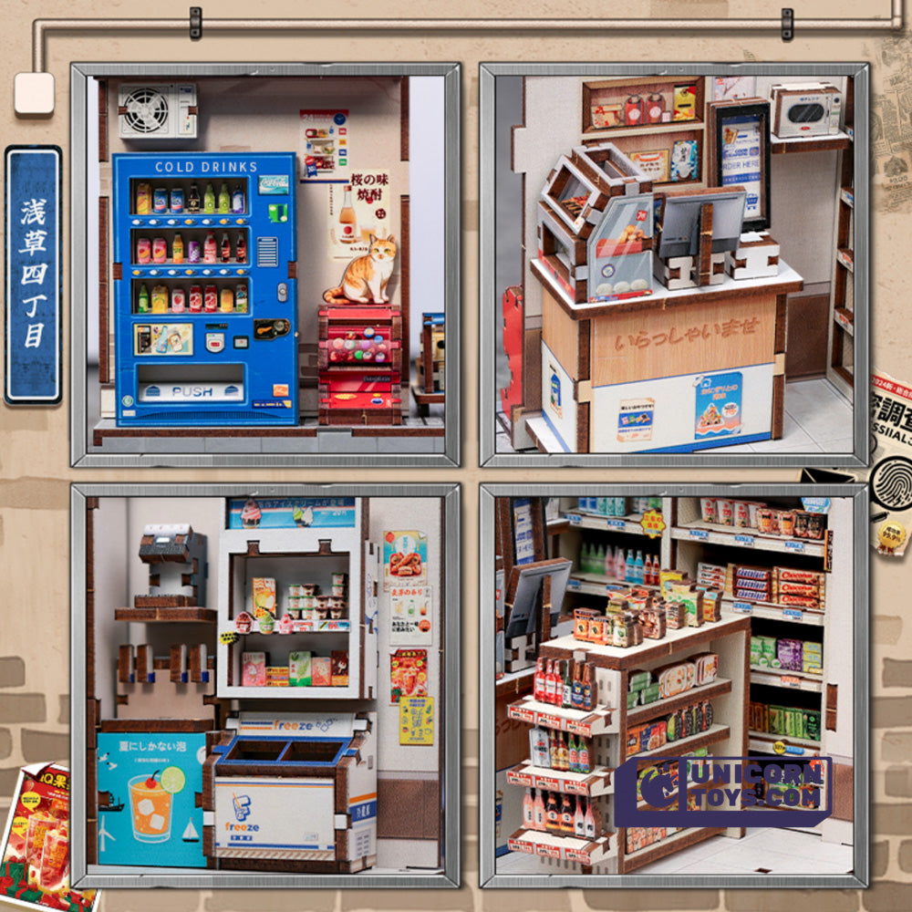 Beika-cho Convenience Store | CuteBee CWGC222 DIY Miniature House Kit