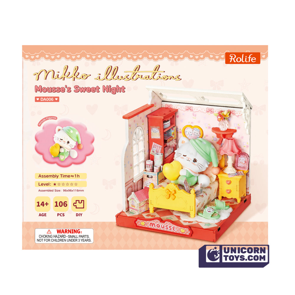 Mousse's Sweet Night | Robotime DA006 DIY Dollhouse Miniatures Kit