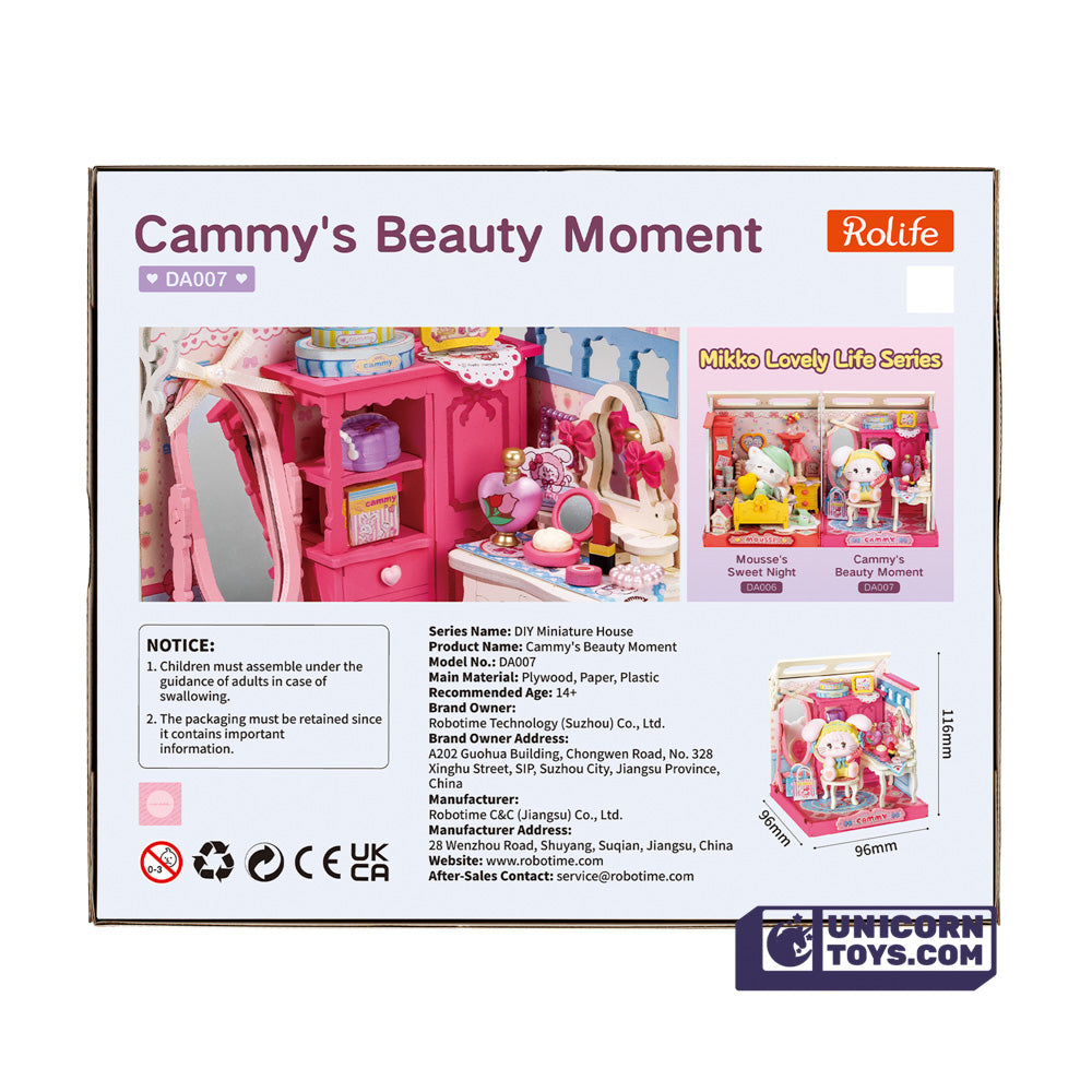 Cammy's Beauty Moment | Robotime DA007 DIY Dollhouse Miniatures Kit