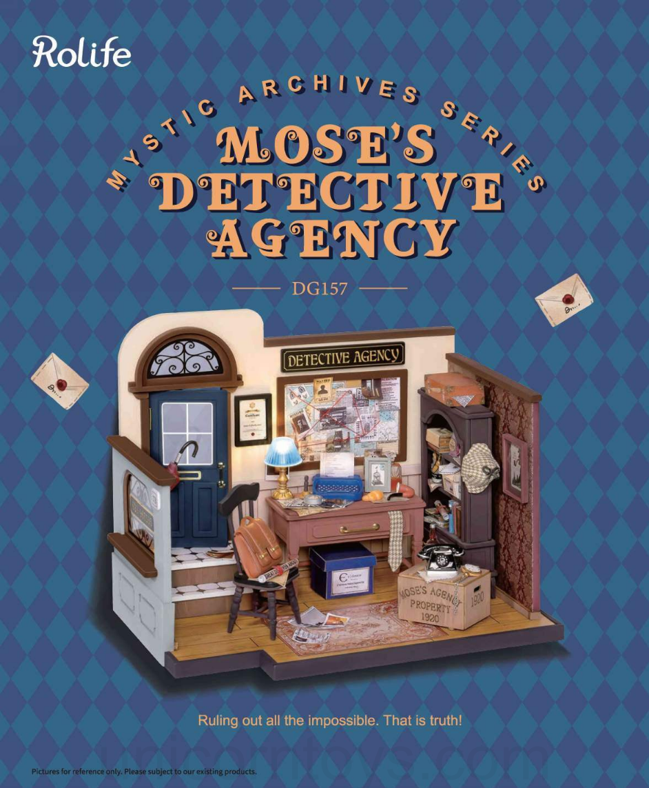 DG157 - Mose Detective Agency | Robotime Rolife Miniatures Kit Manual