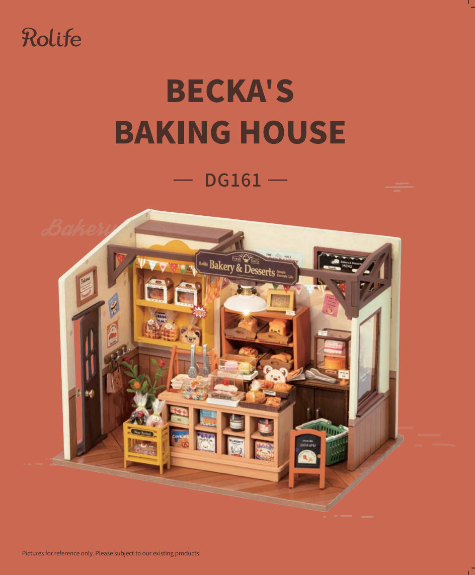 DG161 - Becka's Baking House | Robotime Rolife Miniatures Kit Manual