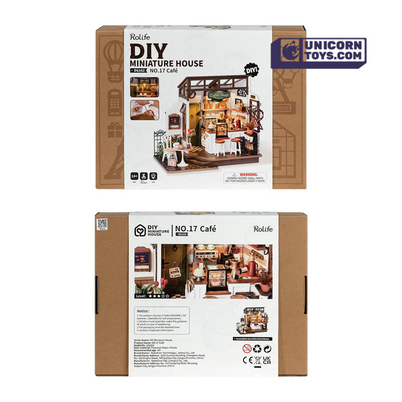 Slow Life Café | Robotime DG162 DIY Dollhouse Miniatures Kit