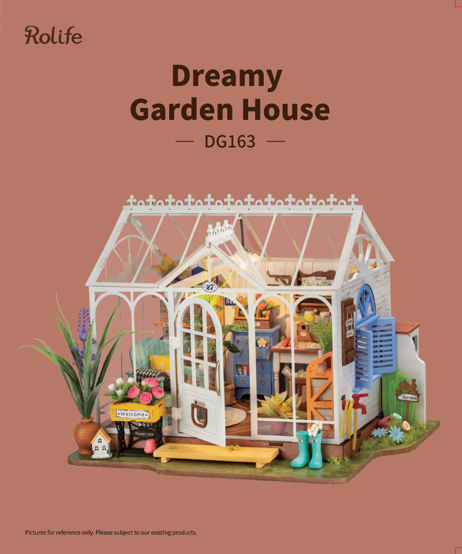 DG163 - Dreamy Garden House | Robotime Rolife Miniatures Kit Manual