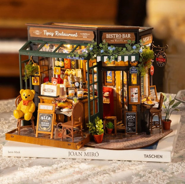 Tipsy Restaurant | Robotime DG167 DIY Dollhouse Miniatures Kit