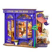 Leisure Time Tea Room | Robotime DG171 DIY Dollhouse Miniatures Kit