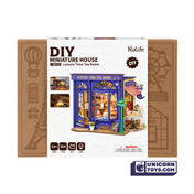 Leisure Time Tea Room | Robotime DG171 DIY Dollhouse Miniatures Kit