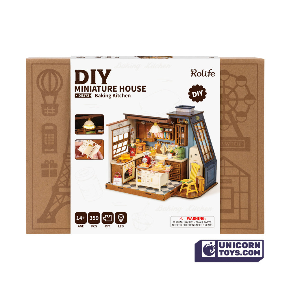Baking Kitchen | Robotime DG172 DIY Dollhouse Miniatures Kit
