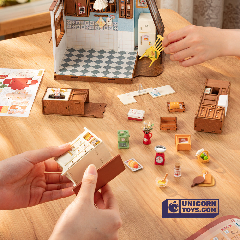 Baking Kitchen | Robotime DG172 DIY Dollhouse Miniatures Kit