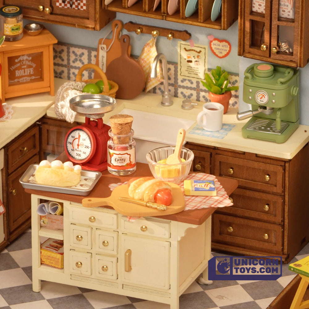 Baking Kitchen | Robotime DG172 DIY Dollhouse Miniatures Kit