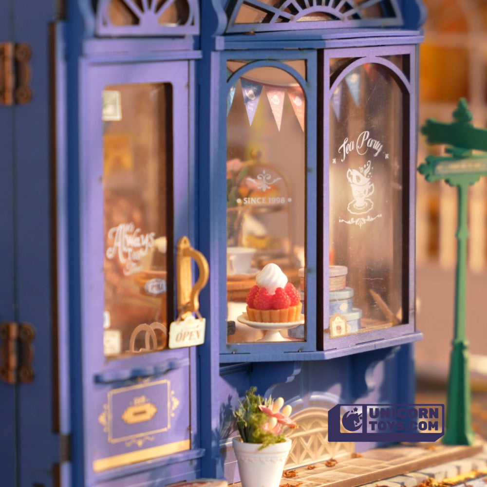 Leisure Time Tea Room | Robotime DG171 DIY Dollhouse Miniatures Kit