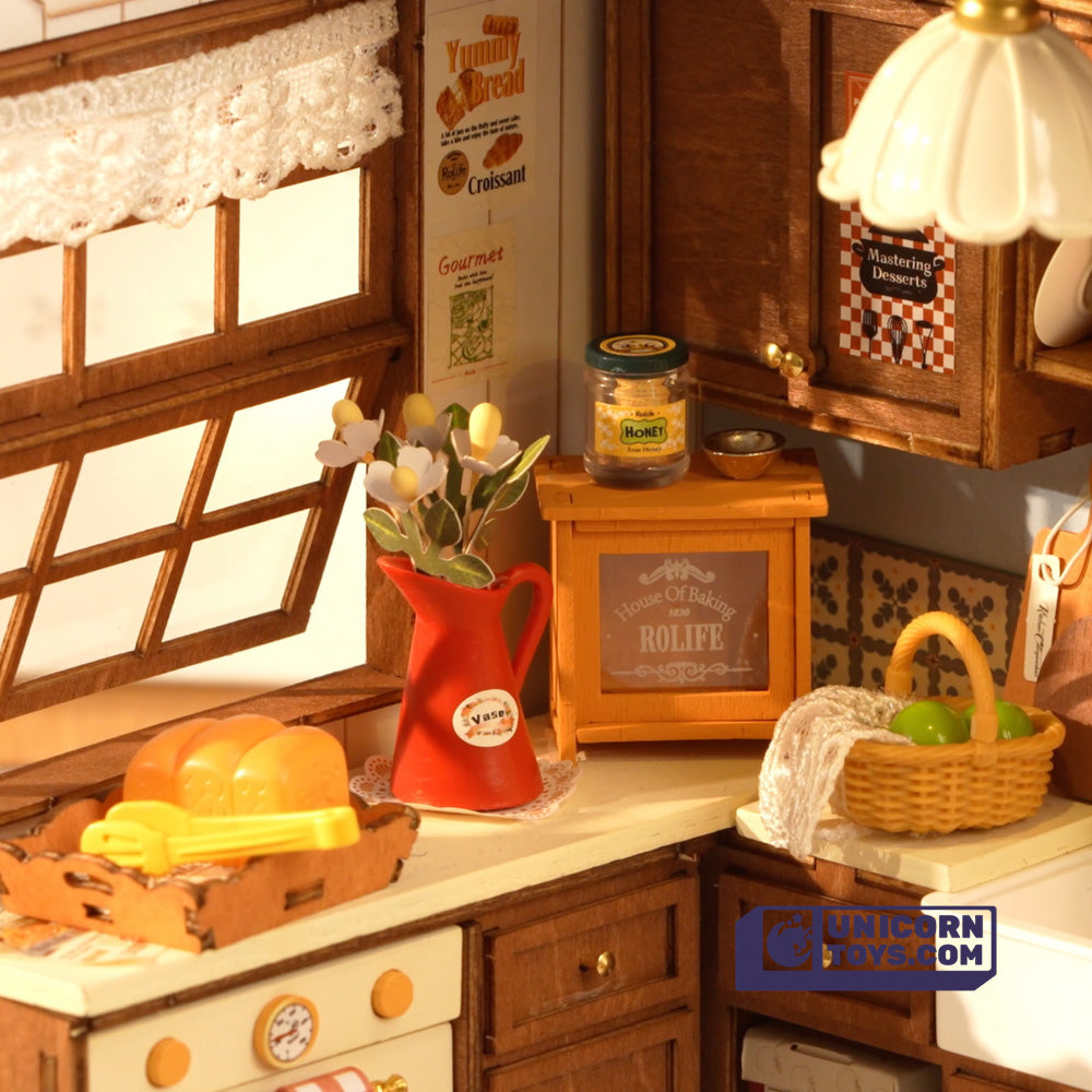 Baking Kitchen | Robotime DG172 DIY Dollhouse Miniatures Kit