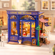 Leisure Time Tea Room | Robotime DG171 DIY Dollhouse Miniatures Kit