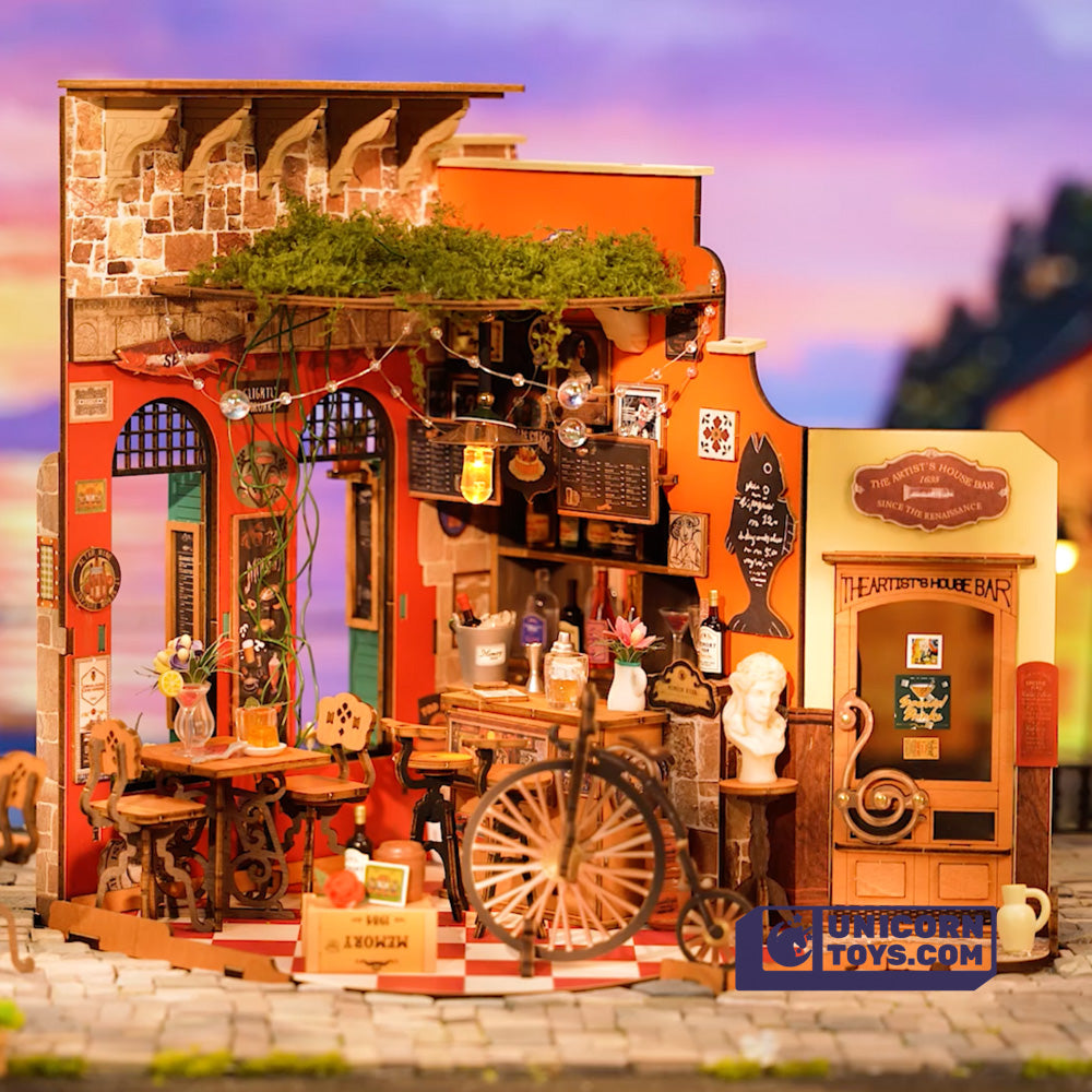 Cheers Bar & Dining | Robotime DG173 DIY Dollhouse Miniatures Kit