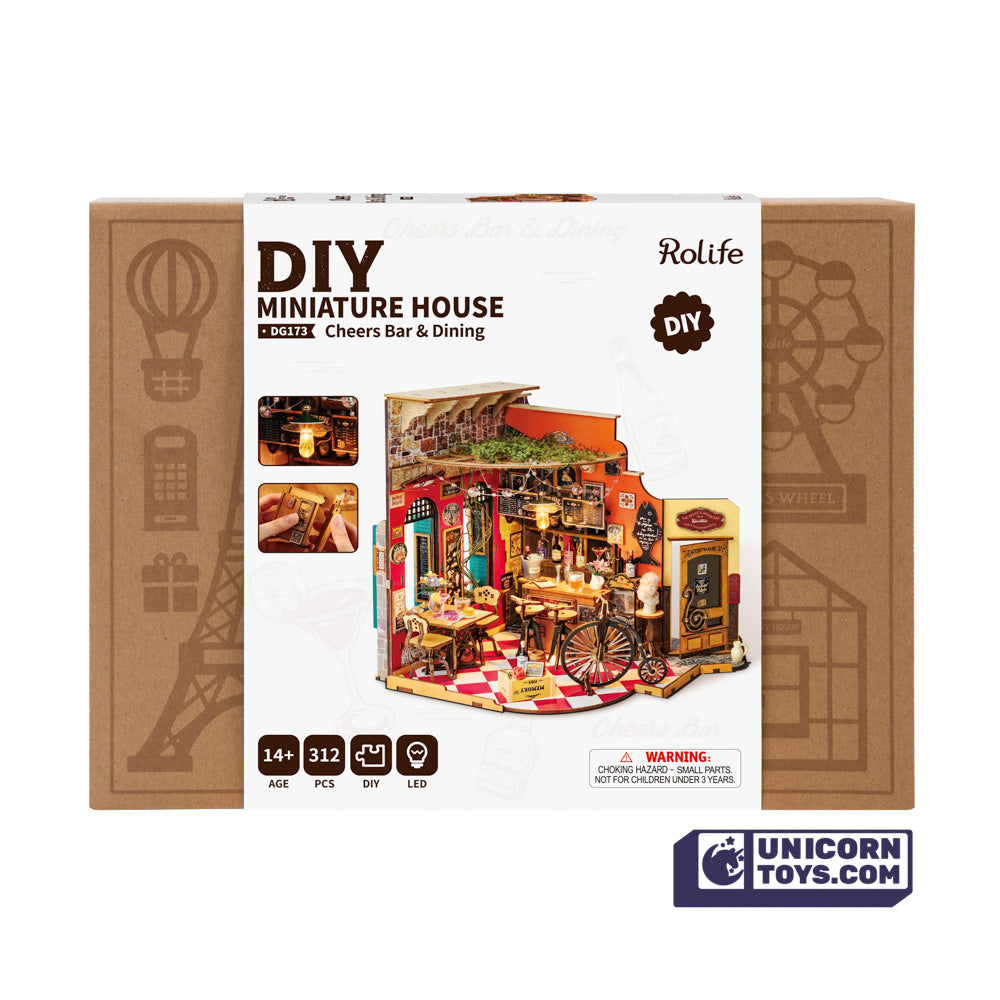 Cheers Bar & Dining | Robotime DG173 DIY Dollhouse Miniatures Kit