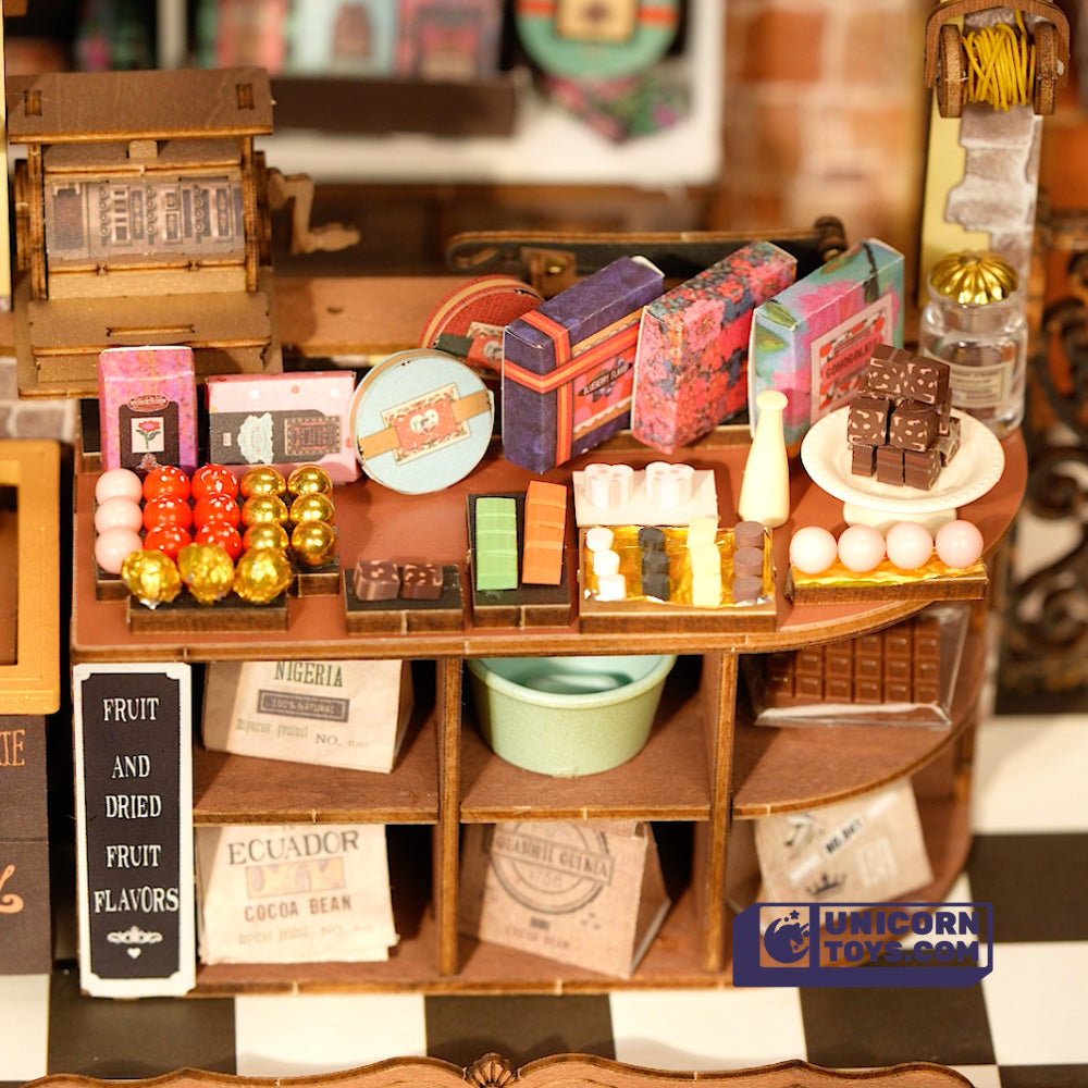 Henry's Chocolate | Robotime DG174 DIY Dollhouse Miniatures Kit