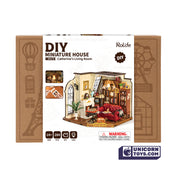 Catherine's Living Room | Robotime DG175 DIY Dollhouse Miniatures Kit