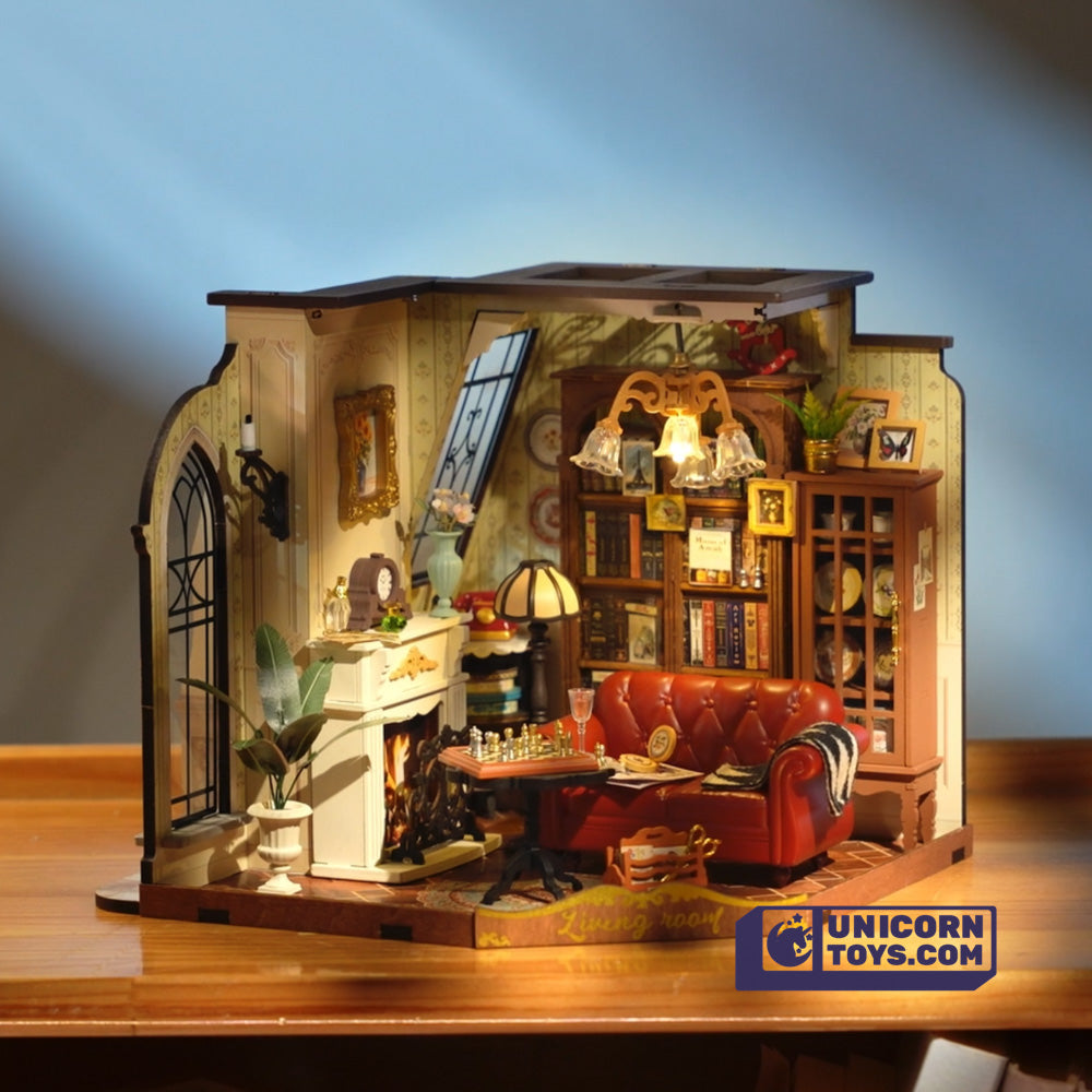 Catherine's Living Room | Robotime DG175 DIY Dollhouse Miniatures Kit