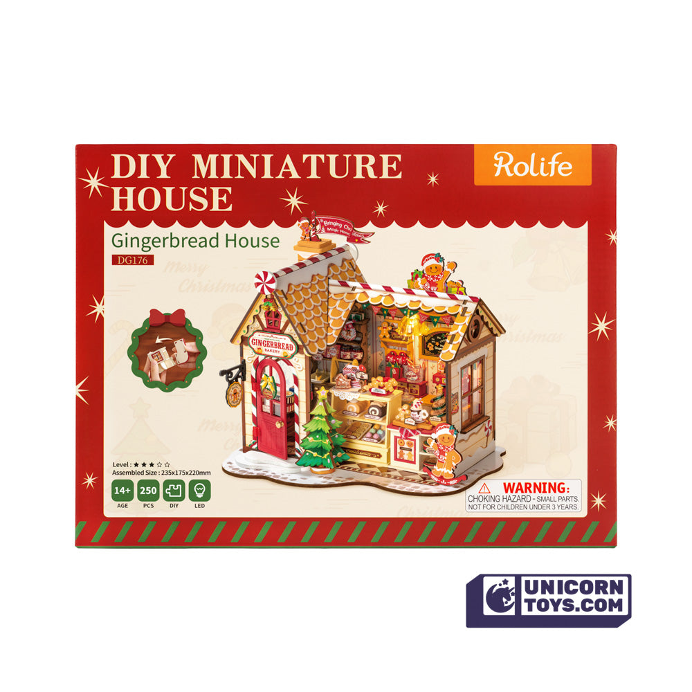 Gingerbread House | Robotime DG176 DIY Dollhouse Miniatures Kit