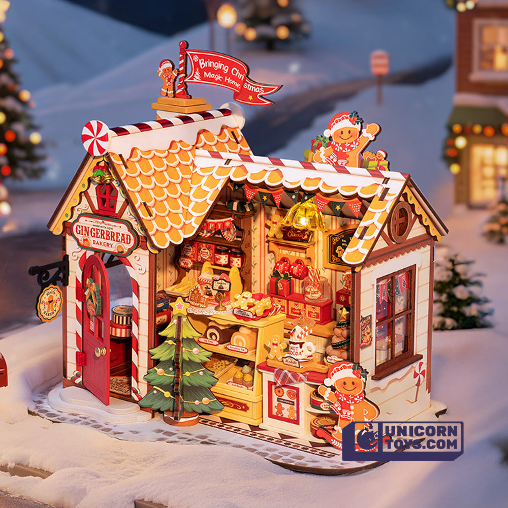 Gingerbread House | Robotime DG176 DIY Dollhouse Miniatures Kit