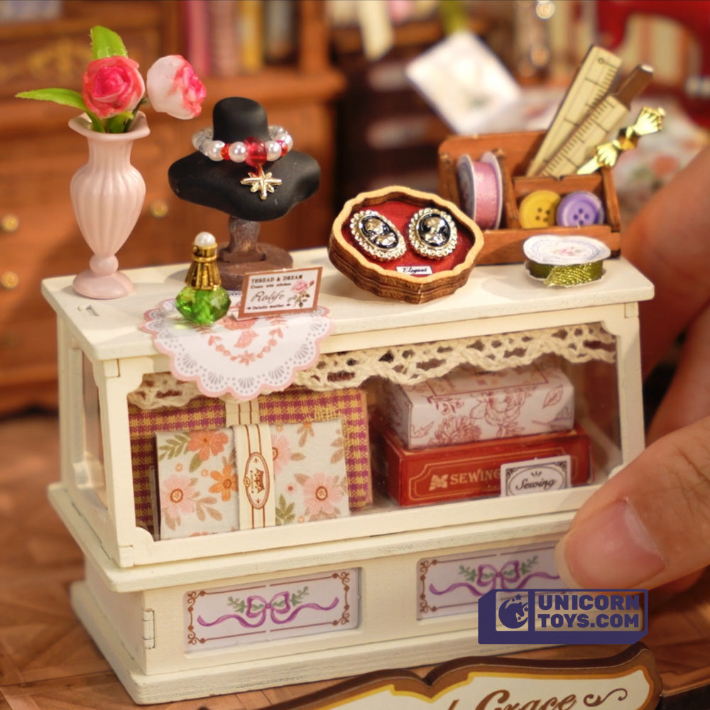 Elsa's Tailoring | Robotime DG178 DIY Dollhouse Miniatures Kit