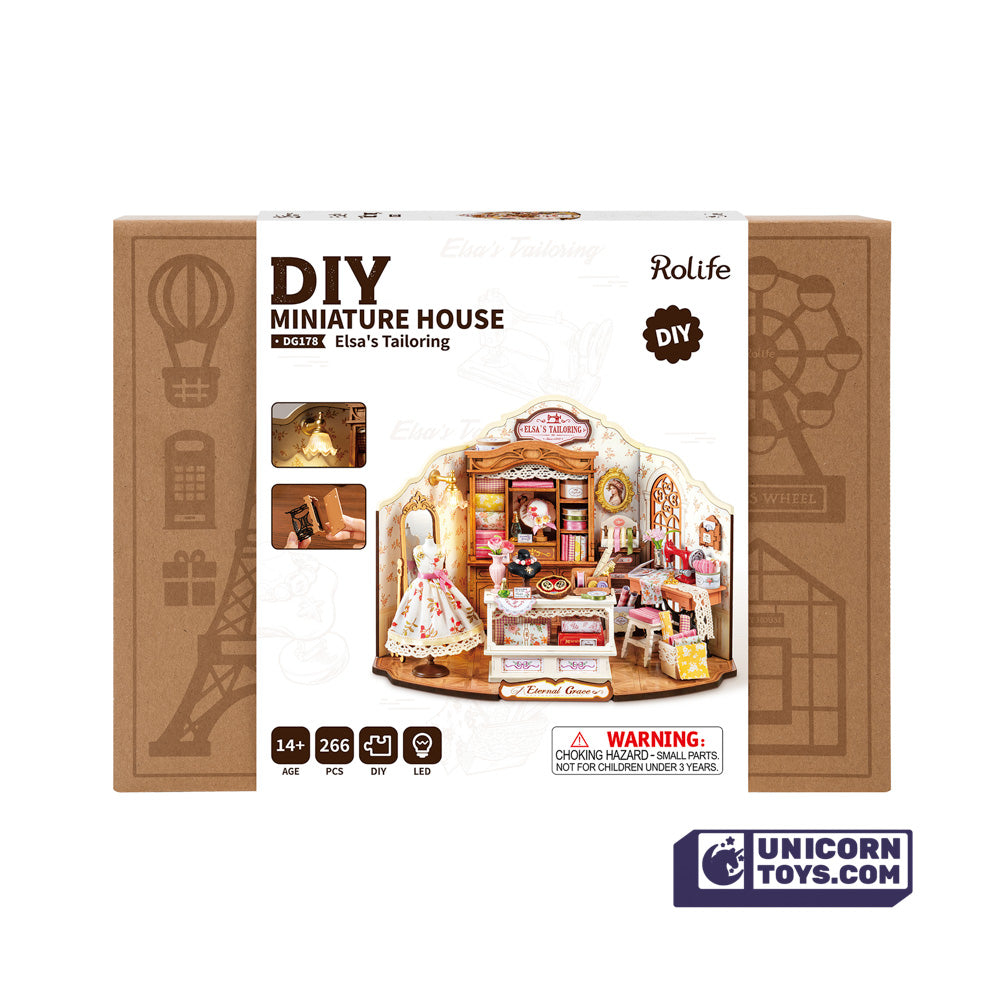 Elsa's Tailoring | Robotime DG178 DIY Dollhouse Miniatures Kit
