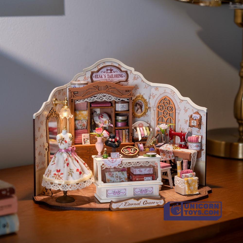 Elsa's Tailoring | Robotime DG178 DIY Dollhouse Miniatures Kit