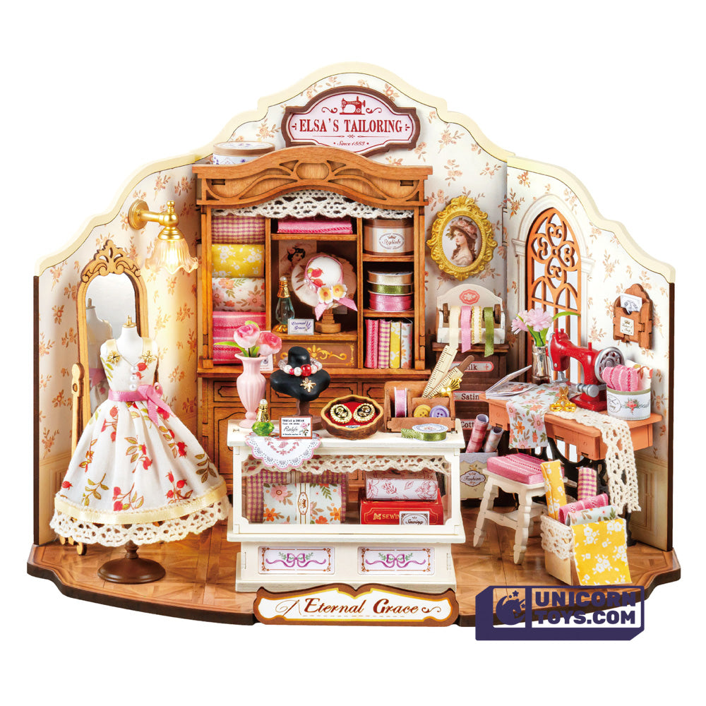 Elsa's Tailoring | Robotime DG178 DIY Dollhouse Miniatures Kit