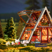 A-Frame Cabin | Robotime DG181 DIY Dollhouse Miniatures Kit