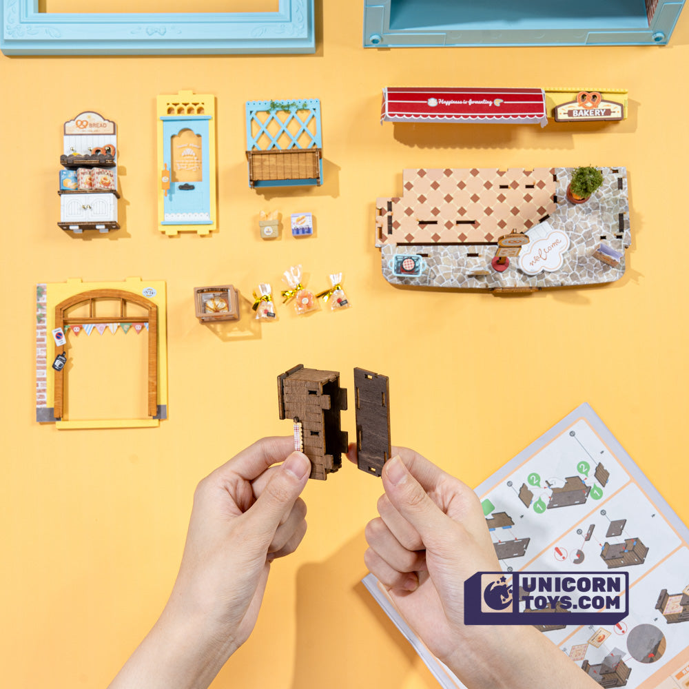 Fluffy Cat Bakery | Rolife Story Frames Series DP001 DIY Miniature House Kit