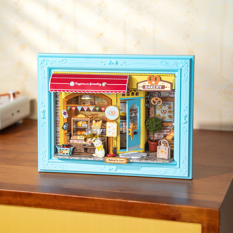 Fluffy Cat Bakery | Rolife Story Frames Series DP001 DIY Miniature House Kit