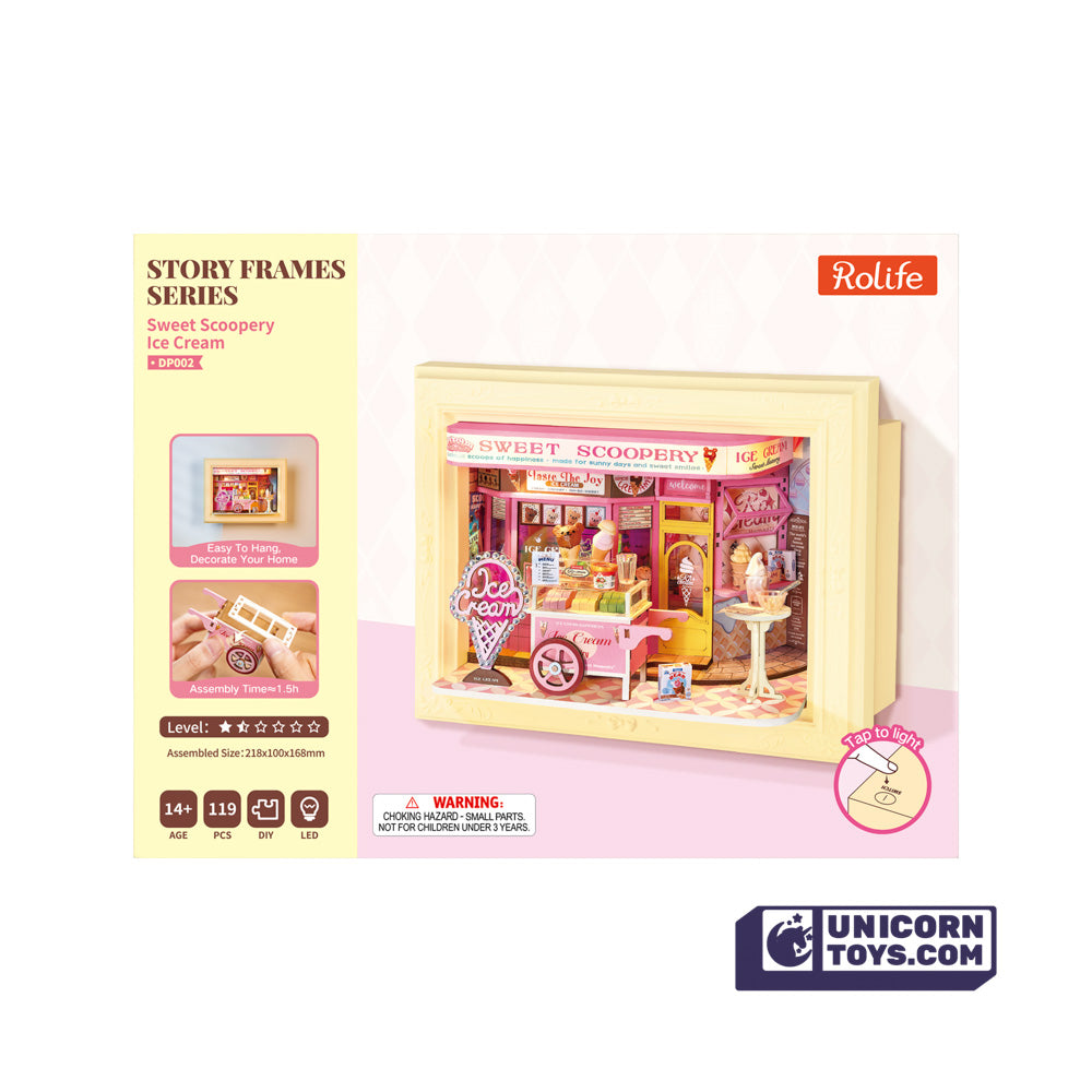 Sweet Scoopery Ice Cream | Rolife Story Frames Series DP002 DIY Miniature House Kit