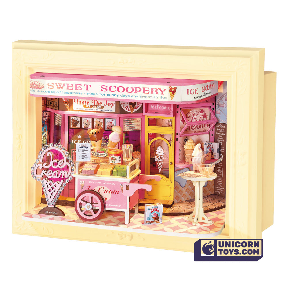 Sweet Scoopery Ice Cream | Rolife Story Frames Series DP002 DIY Miniature House Kit